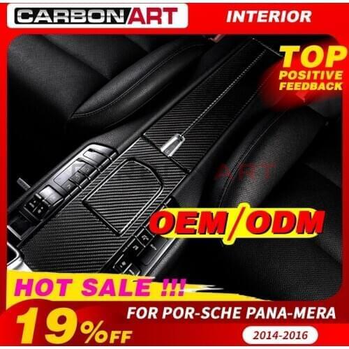 100% Real Carbon Fiber Interior Trim for porsch panamere 970 carbon fiber Central Console Cover Door Handle trim dashboard cover