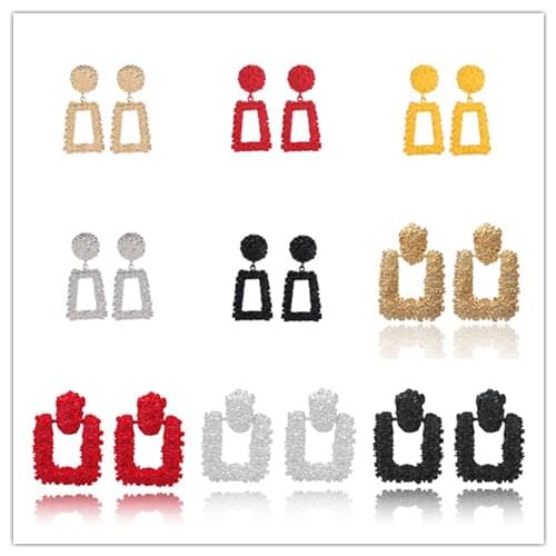 Ladies fashion personality simple geometric earring earrings female retro alloy earrings 2020 modern womens jewelry