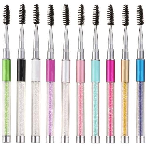 1PC High Quality Crystal Eyelash Brush Mascara Wands Applicator Spoolers Eye Lashes Extension Individual Applicator Makeup tools