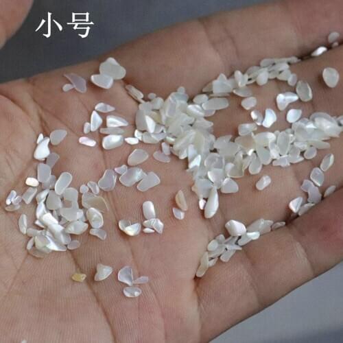 100g/lot Natural White Crushed Mother of Pearl shell for DIY Jewelry Crushed MOP Pearl shell Chips for fake nails