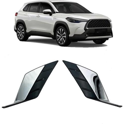 2Pcs for 2020 Toyota Corolla Cross Rear Fog Lamp Decorative Bright Strip Cover Trim