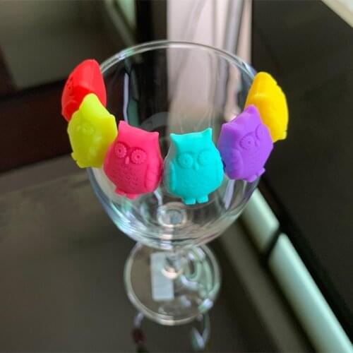 6Pcs Slicone Pineapple Summer themed Party Wine Glass Marker Table Charms Drinking Buddy Cup Identify Labels Bar Cup Decoration