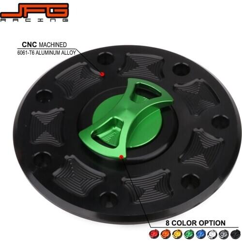 Motorcycle Aluminum Gas Fuel Tank Cap Cover For KAWASAKI FZX6R ZX6R ZX7R ZX9R ZXR250 ZXR400 ZXR750 ZX6E ZG1000 ZX11 ZRX1100