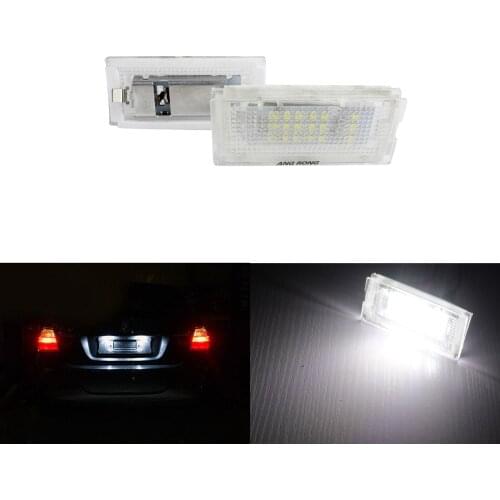 ANGRONG 2x License Number Plate LED Light No Error White For BMW E46 316i 318i 320d 320i 323i