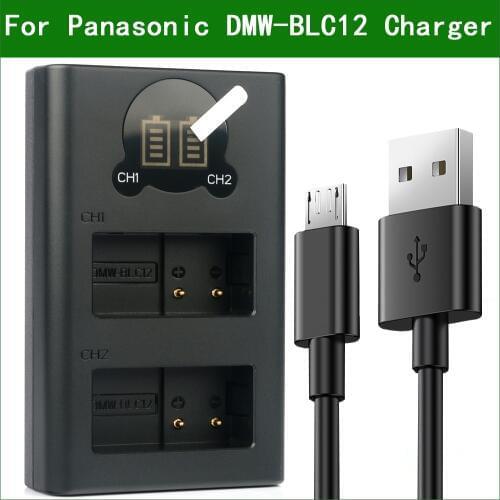 BP-DC12 Dual USB Battery Charger for Leica V-Lux 4 V-Lux 5 Q (Typ 116) Q-P Digital