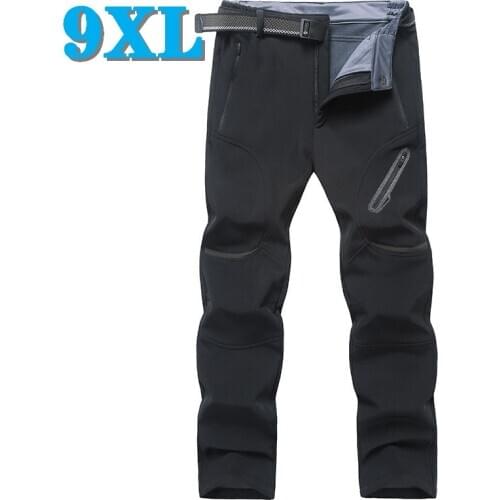 Mens Pants Casual Oversized Pants Men 2020 Autumn Winter Mens Clothong Thick Warm Waterproof Trousers Sportswear Plus Size
