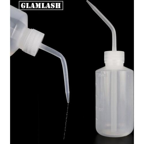 Eyelash Extension Cleaning Washing Bottle Elbow Narrow Mouth Long Tube Clean Eyebrow Skin Care Remover Bottle Makeup Tool