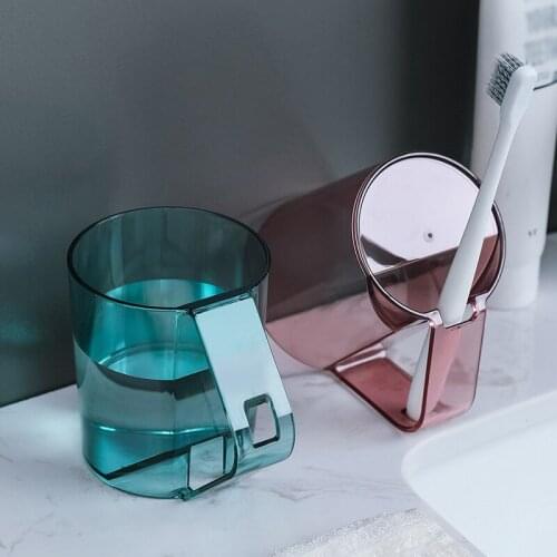 Household Mouthwash Cup Can Be Inverted Bathroom Couple Brushing Storage Travel Toothbrush Holder Cup Home Kitchen Supplies