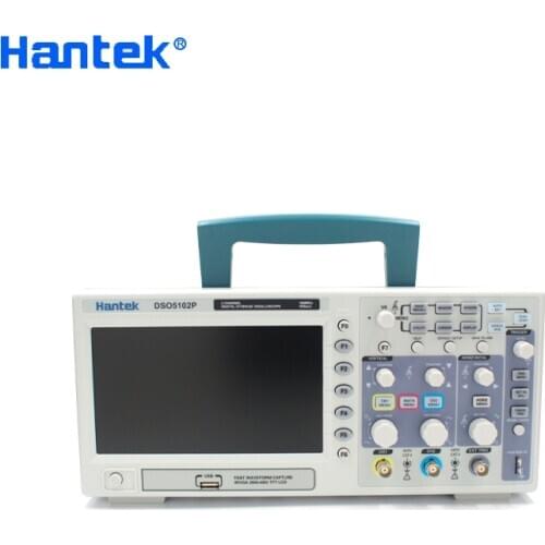 Hantek DSO5102P Digital Storage Oscilloscope Portable USB Osciloscopio Handheld Oscilloscopes 2 Channels 100MHz 1GSa/s 40K