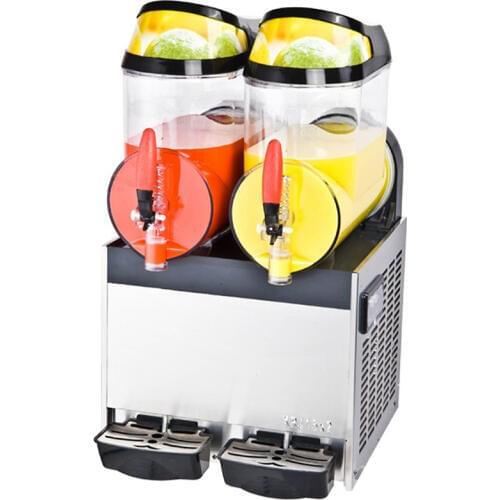 LXRJ-10L*2 Double Tank Stainless Steel Drink Iced granita crushed ice machine slush machine beverage container for restaurant