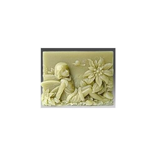 Fairy and Peony 0566 Craft Art Silicone Soap mold Craft Molds DIY