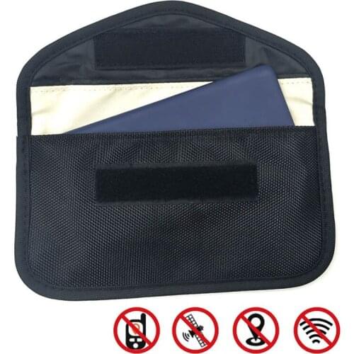 Signal Blocking Bag Cover Car Fob Signal Blocker Case Faraday Cage Pouch For ID Card Keyless Car Key Shielding Pouch Wallet Case