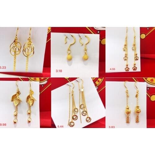 HX 24K Pure Gold Earring Real AU 999 Solid Gold Earrings Nice 3D Rose Upscale Trendy Classic Fine Jewelry Hot Sell New 2020