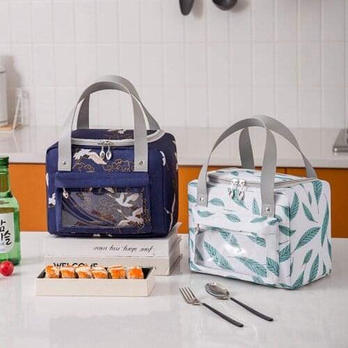Insulated Heat Lunch Bags Women Kids Tote Thermal Cooler Foods Outdoor Picnic Portable Box Japanese-Style