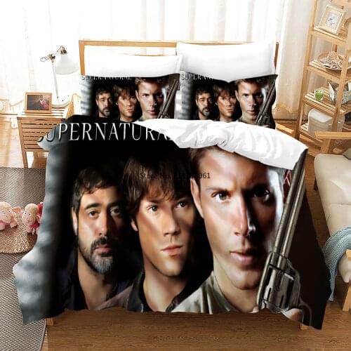 Supernatural Printed Bedding Set Duvet Cover Set Pillowcase Boy Gift Bedroom Decoration King Size Quilt Cover Bed Linens Bed Set