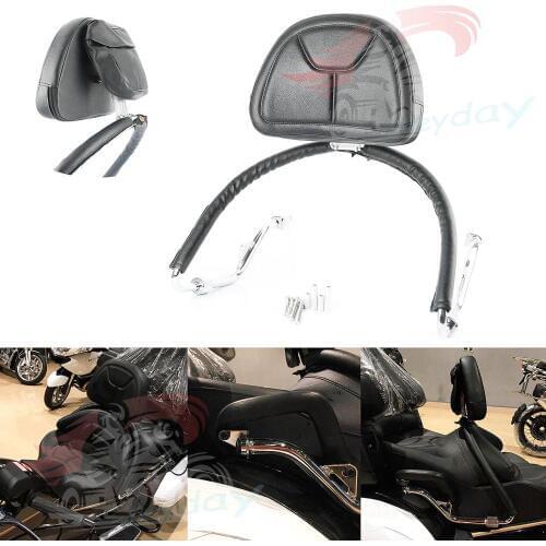Leather Motorcycle Adjustable Driver Rider seat Backrest And Storage Pouch For Honda Goldwing GL1800 2001-2017 10 11 12 13 14 15