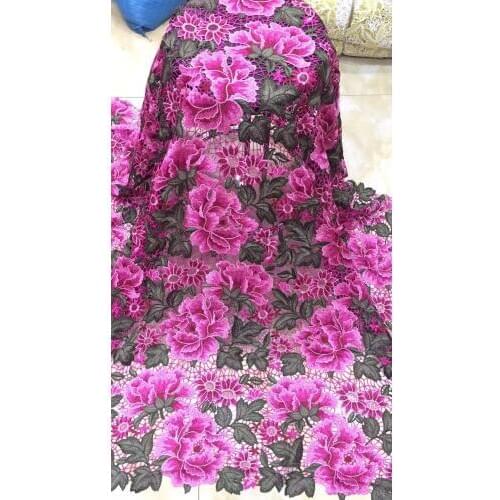 Cord lace fabric sequin lace fabric 2019 NEW style african,multicolor Tie dye sequins embroidery lace fabrics YYH35