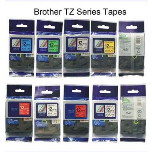 Tz tape 12mm Mix colors compatible brother label printer Tapes TZ-135,TZe335,TZe 435,TZ535.TZ 735