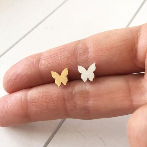 Small Butterfly Earings Fashion Jewelry Stainless Steel Cute Earring Childrens Christmas Gifts Bijoux Femme Friendship Gifts