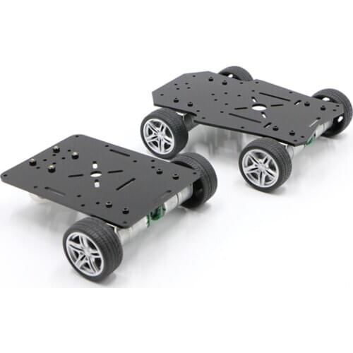Mini three wheel differential car four wheel drive car intelligent car chassis 2WD 4WD with encoder wire feeding