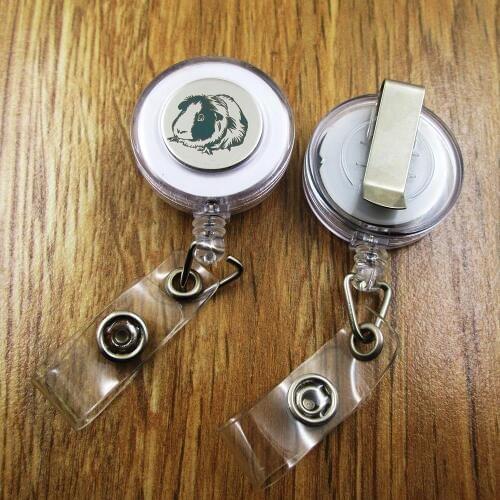 Guinea Pig Reaper ID Badge Reel gift for him/her friend family retractable recoil id badge holder work fun