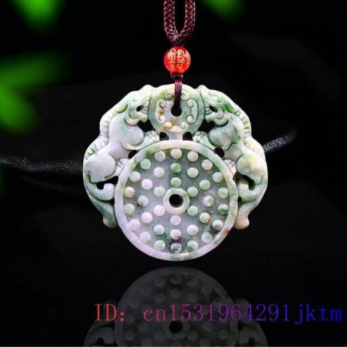 Jade Pixiu Pendant Natural Gemstone Accessories Chinese Gifts Amulet Fashion Carved Women Jewelry Charm Necklace Tiger