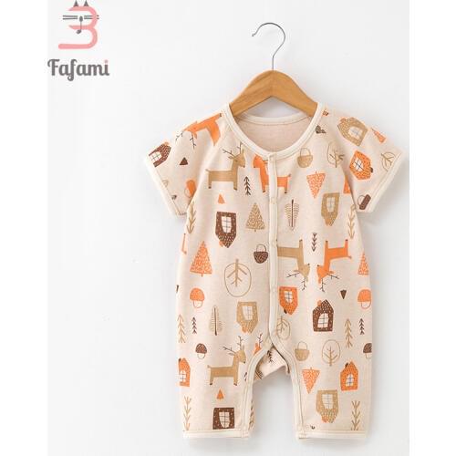 Cartoon baby clothes baby rompers Organic cotton new born baby clothes summer bebes romper baby boy girl jumpsuit for newborn