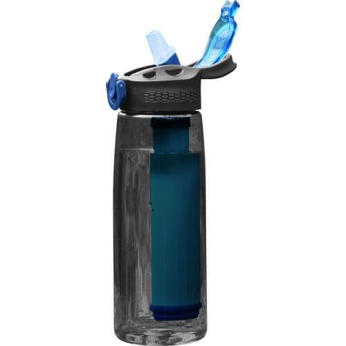 Portable 650ml Bobble Hydration Filter Water Bottle Camping Hiking Travel Filtering Water Healthy Drinking Bottle With Compass