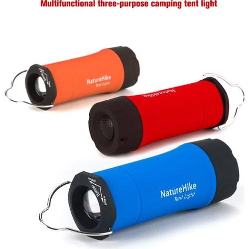 Naturehike Outdoor Portable Mini Field Emergency Zoomable Flashing Camping Lantern LED Tent Light Lamp With 3 Working Modes