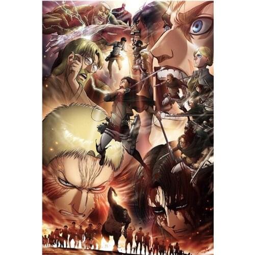 Attack On The Giant Japanese Anime Posters Canvas Painting Home Decor Wall Art For Bedroom Decoration
