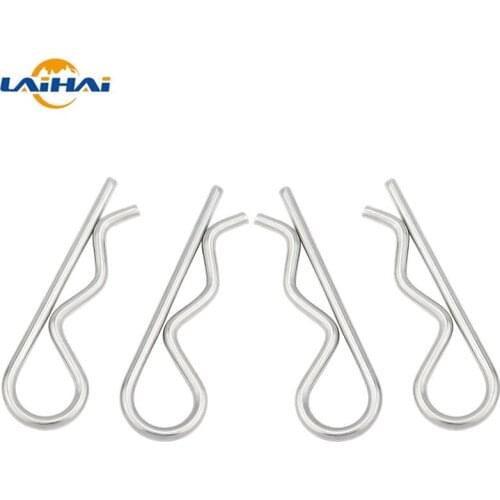 10/20pcs M1 to M4 Steel R Type Spring Cotter Pin Wave Shape Split Clip Clamp Hair Tractor Pin for Car Rod Diameter = 1 to 4mm