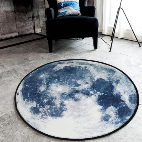 Planet Sci-Fi Series Floor Carpet Living Room Study Room Round Nordic Rug Earth Mars Bottom Bedroom coffee table Non-slip Mat