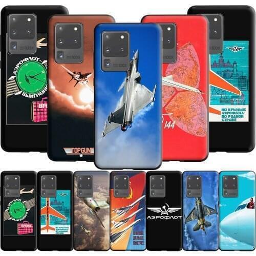 Aeroflot Aviation Russe Pilote Silicone Case for Samsung Galaxy Note 20 10 9 8 S20 Fe S10 S10E S9 S8 Plus Ultra Lite S7 Edge