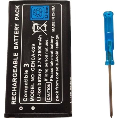 2500mAh 3.7V Replacement Rechargeable Game Battery Pack With Tool Screwdriver For Nintendo For 3DSXl 3DSLL