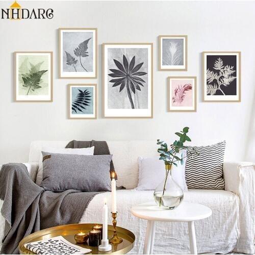 Nordic Modern Fashion Vintage Vogue Plant Leaves Canvas Print Painting Poster Art Wall Picture for Living Room Home Decoration