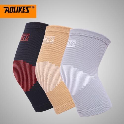 25cm Sport Elastic Knitting Knee Pads Outdoor Exercise Football Basketball Armor Support Guards Patella Protector For Men Women
