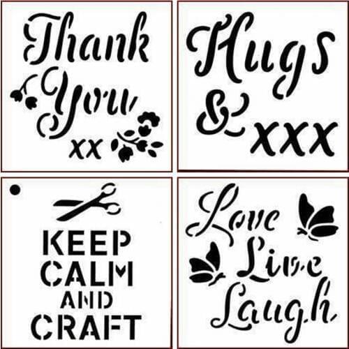 85*85mm Word Letter Stencil For DIY Scrapbooking Paper Cards Making Crafts Plastic Templates Paint Decor New 2019