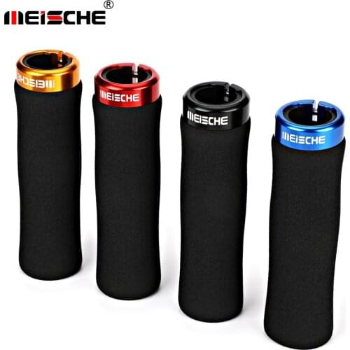 Meische MTB Bike Grips Folding Bicycle Handle Grips Handlebar Ultra Light Single Side Locking Sponge Handgrip Mountain Bike Part