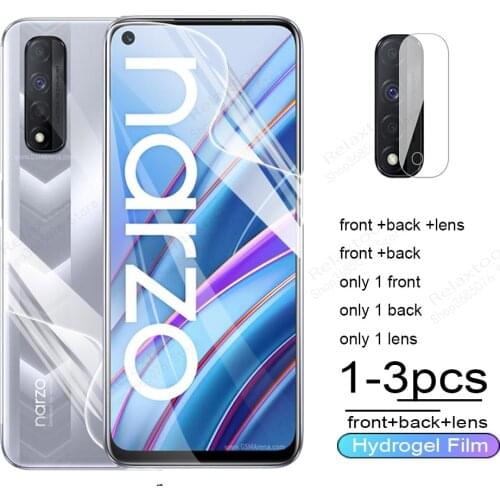 Full Cover Soft Front Back Hydrogel Protective Film For Realme Narzo 30 4G phone screen protector camera glass Realmy Narzo30