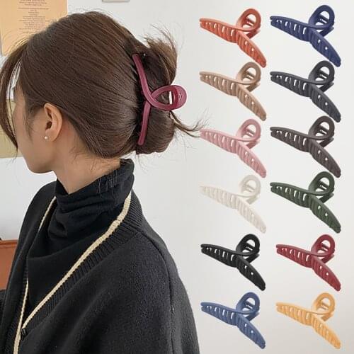 Hair Clips Big Minimalist Korean Jaw Clips Matte Elegant Claw Clip Large Hair Clips Thick Bath Hair Clip Women Hair Accessories