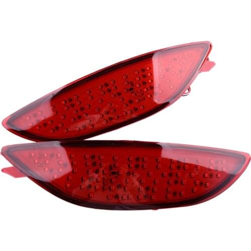 1 Pair LED Car Rear Bumper Reflector Brake Light Lamp Fit For Hyundai Accent Verna Sedan 2015 2014 2013 2012 2011 2010 2009 2008