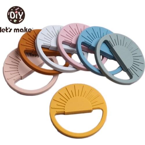 Lets make 1pc Silicone Baby Teether Sun Shape Bpa Free Baby Teething Toy Diy Accessories For Pacifier Chains Nursing Gift