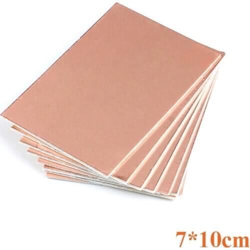 10 Pcs 7*10CM Single Side Circuit Board Copper Clad Plate Laminate Universal PCB Circuit Board Glass Fiber Reinforced Copper
