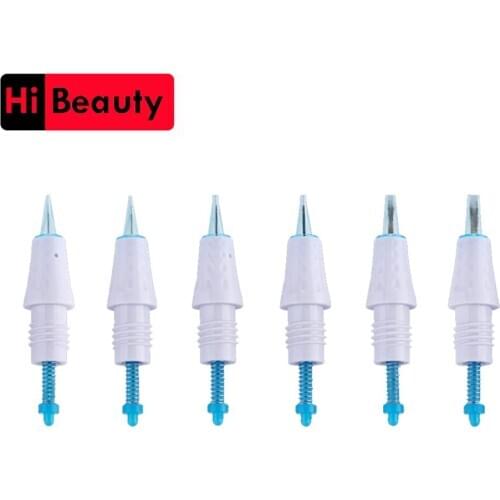 100pcs Sterilized 9mm Screw Tatu Tattoo Cartridges Piercing Needles For Permanent Makeup Microblading Makeup Needles Cartridges
