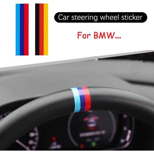 2pcs Car Steering Wheel Racing Grills Strip Sticker For BMW E38 E39 E46 E53 E60 E61 E64 E70 E71 E85 E87 E90 E83 F10 F30 F20 F35