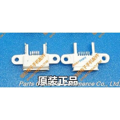 25 pcs Original New Micro USB Jack for xiao mi 4 charger connector dock port plug,White