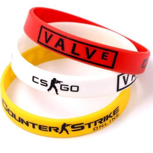 3pcs Game CS GO Silicone Bracelets&Bangles CSGO Counter Strike Movement Silicone Rubber Wristband Band Charms Men Jewelry SH006