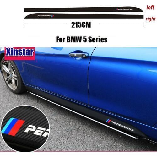 3D 5D carbon fiber M performance car side body sticker for BMW E60 F10 5 series 520i 525i 528i 530i 535i 550i