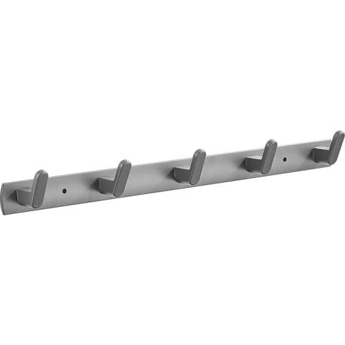 Towel 5 Hook Bathroom Towel Hooks Wall Mounted Space Aluminum Coat Hook For Hanging Towels Hat Organizer