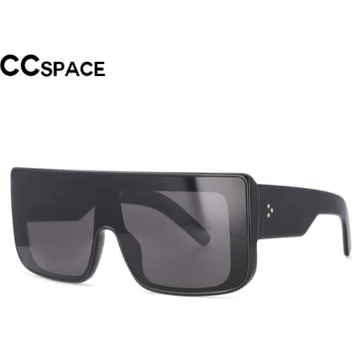 53672 Oversized One Lens Square Polarized Sunglasses Fashion Men Women Rivet Shades Uv400 Vintage Glasses